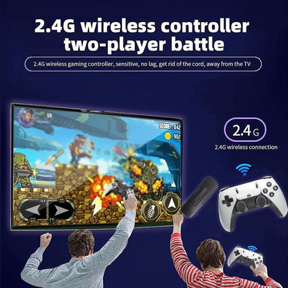 Tenlify - 2025 Newest Retro Game Console Stick with 4K HDMI Games Upgrade Dual 2.4G Wireless Two Controllers