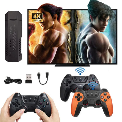 Tenlify - 2025 Newest Retro Game Console Stick with 4K HDMI Games Upgrade Dual 2.4G Wireless Two Controllers