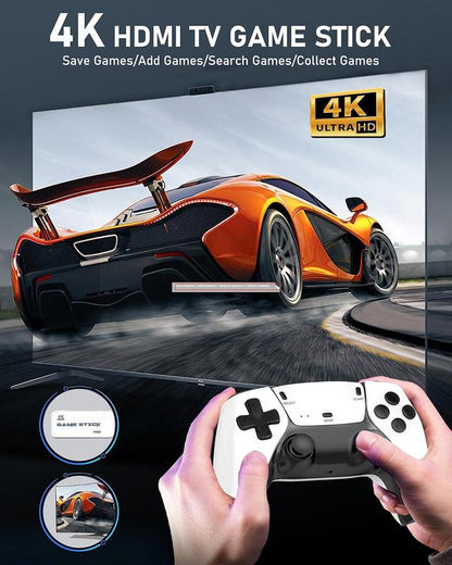 Tenlify - 2025 Newest Retro Game Console Stick with 4K HDMI Games Upgrade Dual 2.4G Wireless Two Controllers