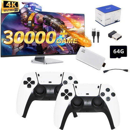 Tenlify - 2025 Newest Retro Game Console Stick with 4K HDMI Games Upgrade Dual 2.4G Wireless Two Controllers